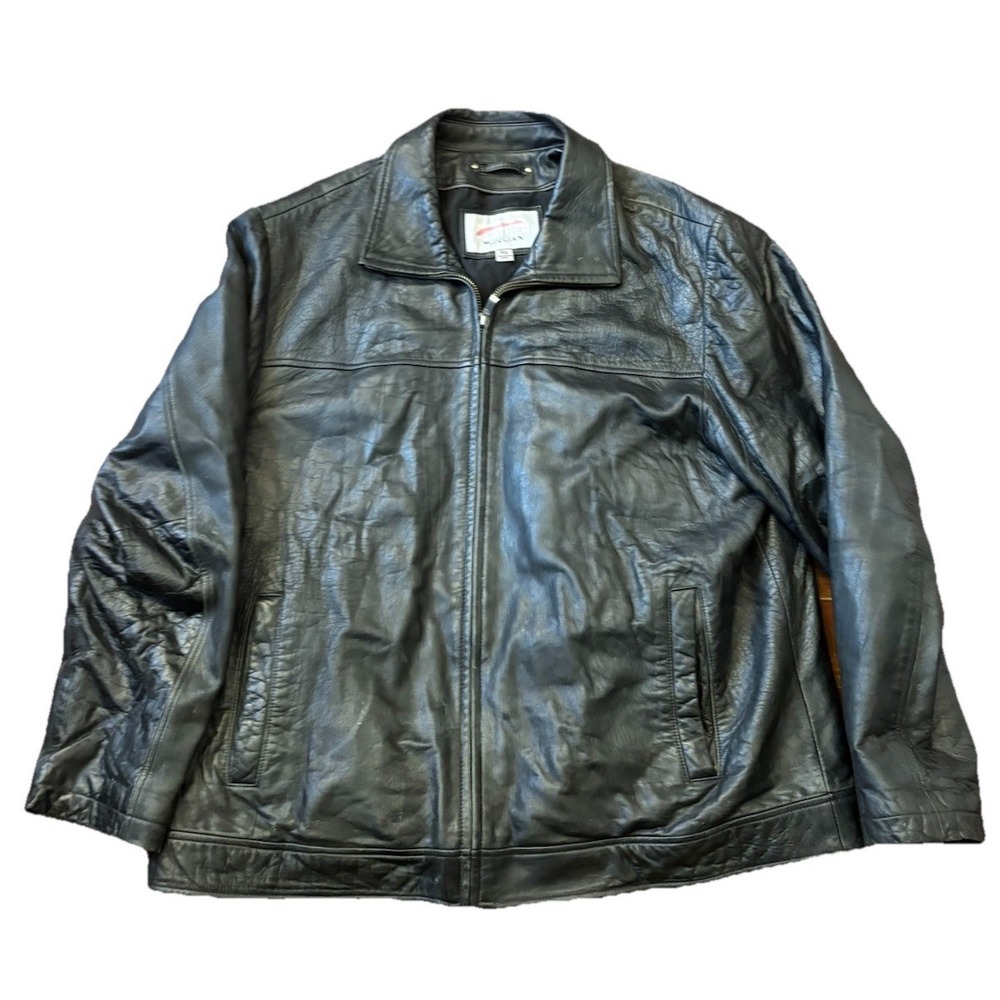 Wilson Black Leather Jacket Mens‎ Vintage XL Biker Motorcycle M Julian